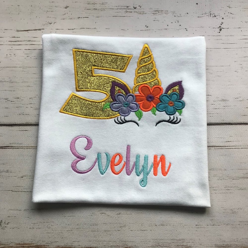Unicorn Girl Birthday T-shirt